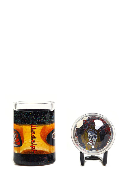 (#10) Illadelph x Strobel DOTD Millies over Black Crushed Opal & Orange w/ Faceted Top