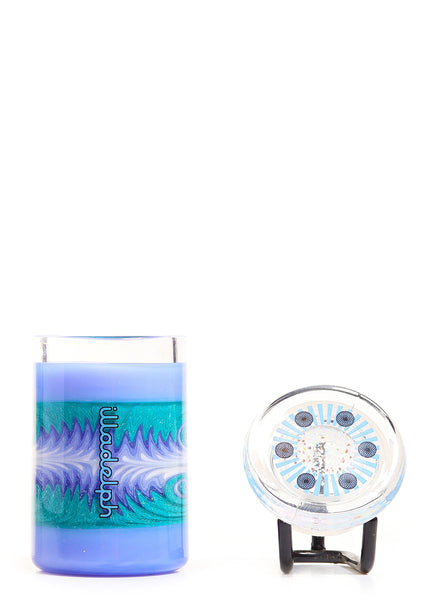 (#19) Illadelph Blue an Aqua Opal Jar with round top