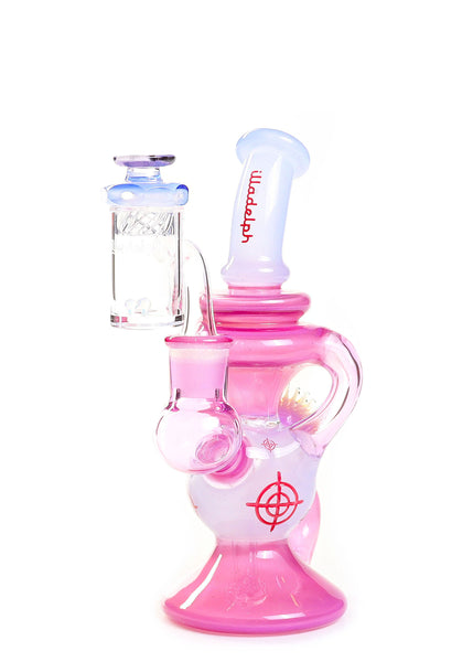 Illadelph x Mark Campas Pink Slyme & Blue Satin Scoped Rig w/ Mac Miler Faceted Carb Cap & Implosion Marble