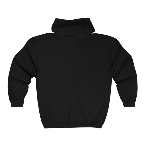 Black Left Breast Heavy Blend Zip up hoodie