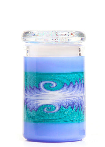 (#19) Illadelph Blue an Aqua Opal Jar with round top